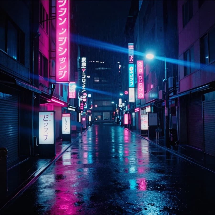 Scene — neon alley